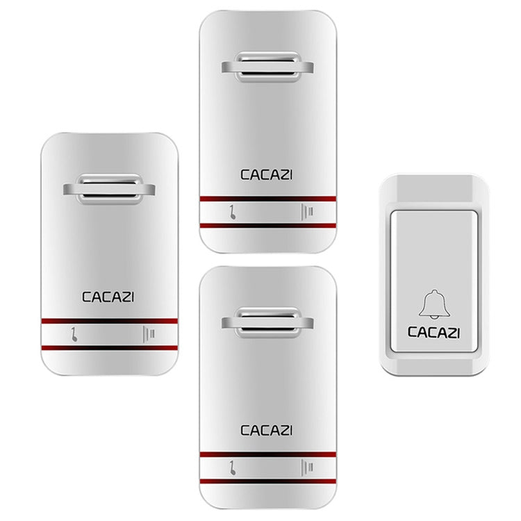 CACAZI V027G One Button Three Receivers Self-Powered Wireless Home Kinetic Electronic Doorbell, UK Plug CACAZI V027G One Button Three Receivers Self-Powered Wireless Home Kinetic Electronic Doorbell, UK Plug